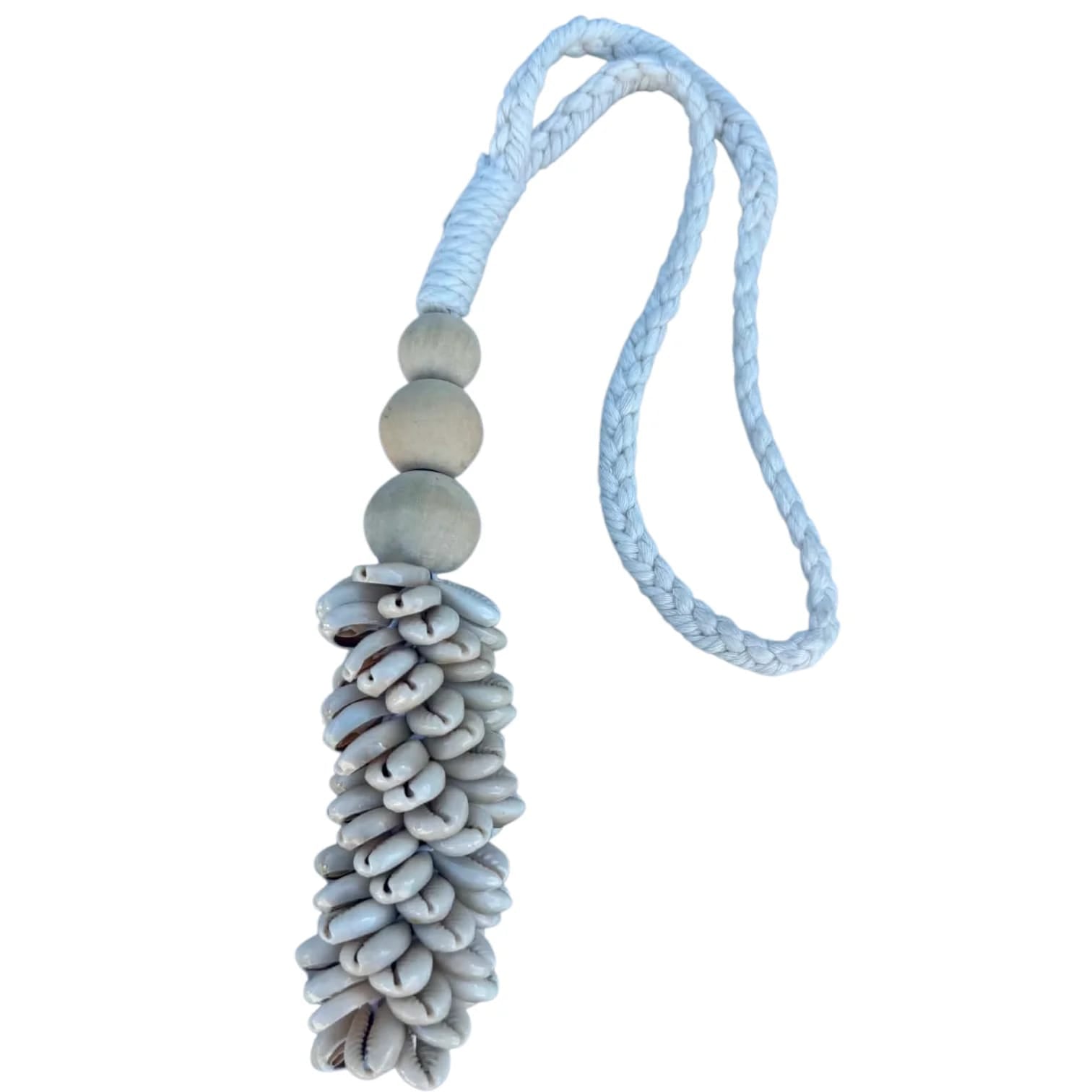 Braided Hanger with Natural Shells
