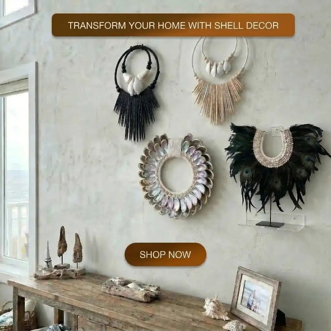 Shell decor wall hanging collection