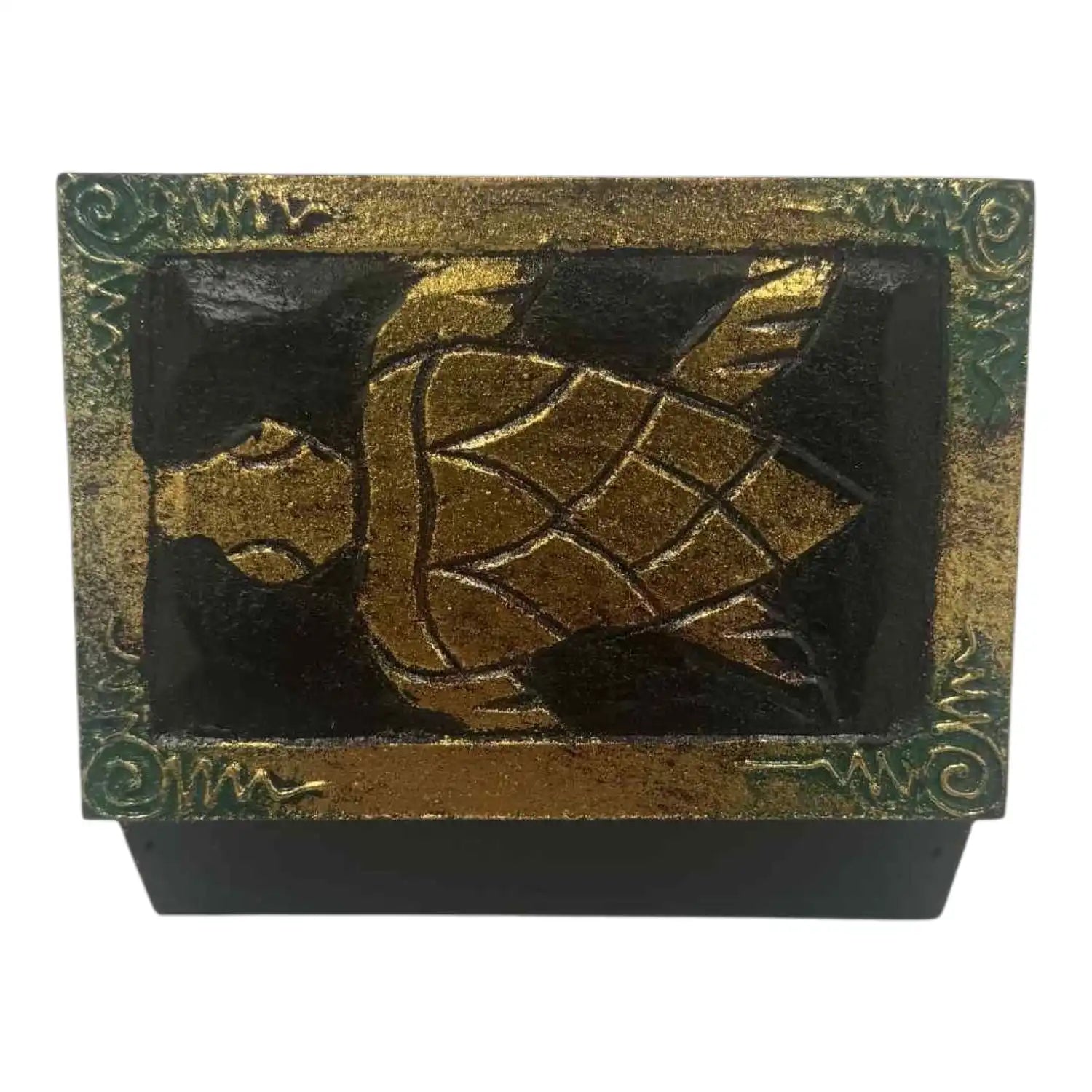 Wooden Trinket Box - Turtle Design