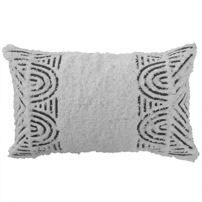 Cushion Cover-Boho Textured Single Sided-Africa Mono-30cm x 50cm Home & Garden > Bedding