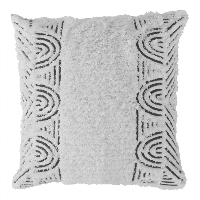 Cushion Cover-Boho Textured Single Sided-Africa Mono-50cm x 50cm Home & Garden > Bedding