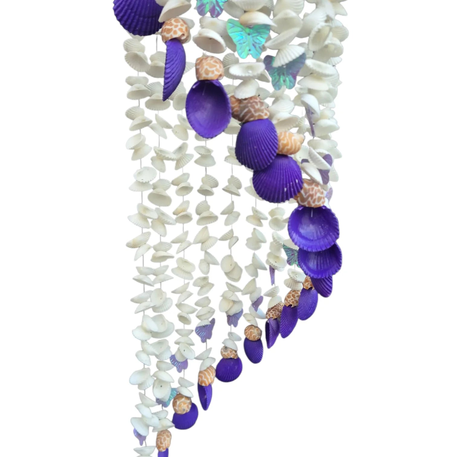 Butterfly Shell Windchime - Purple