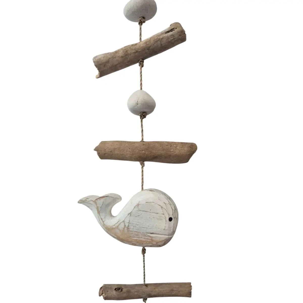 White Whale Driftwood Wall Hanging Garland detail