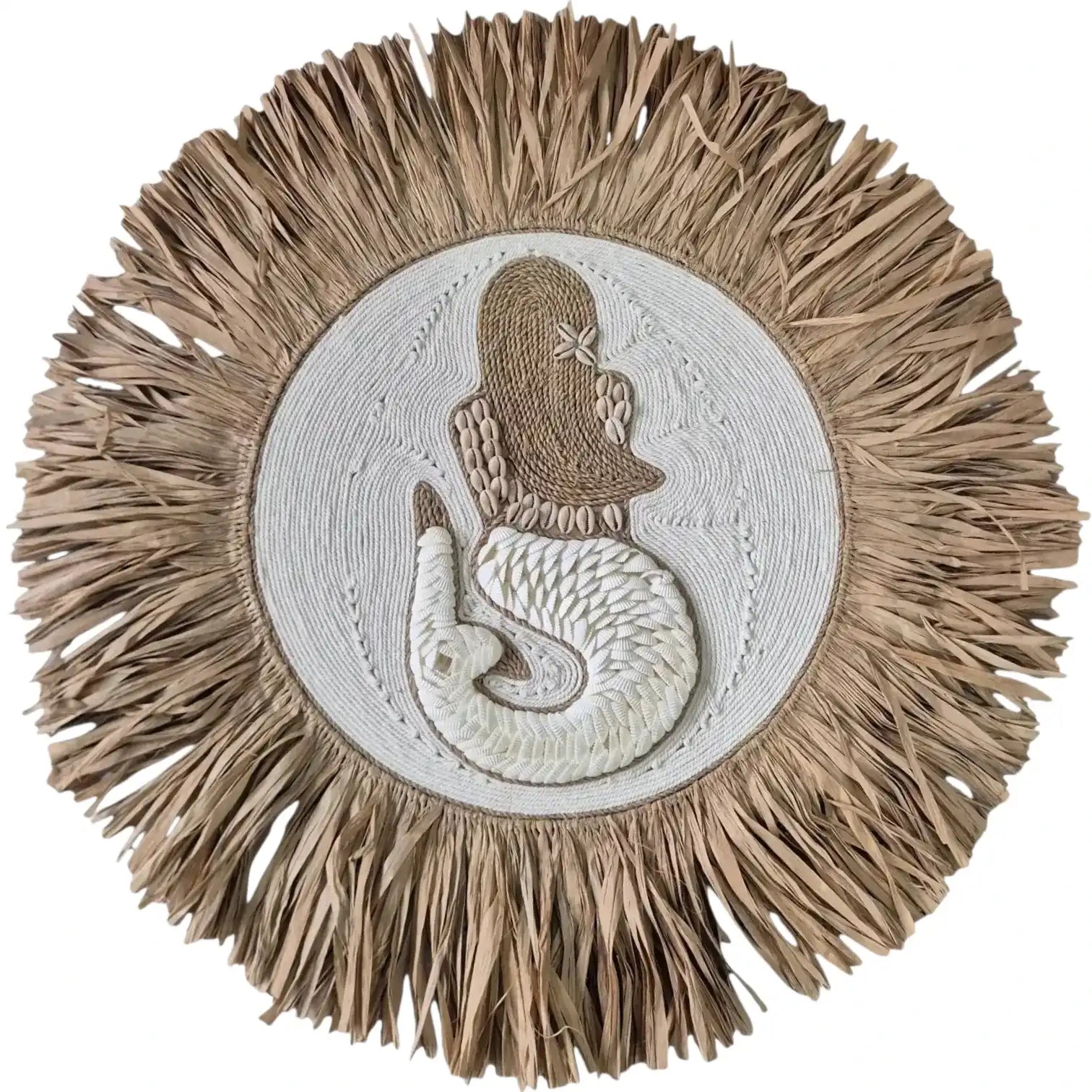 Mermaid Raffia Juju Wall Hanging