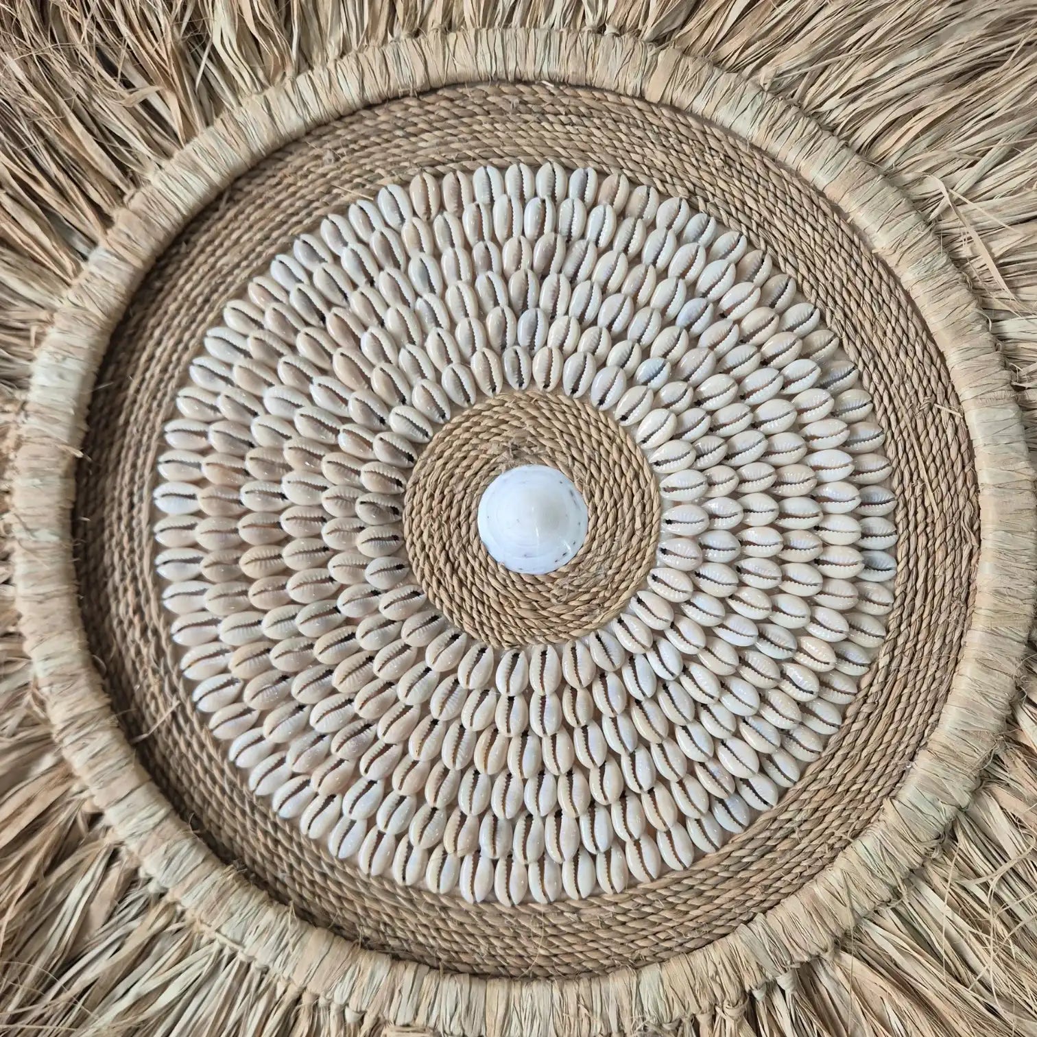 Raffia Cowrie Shell Juju Wall Hanging