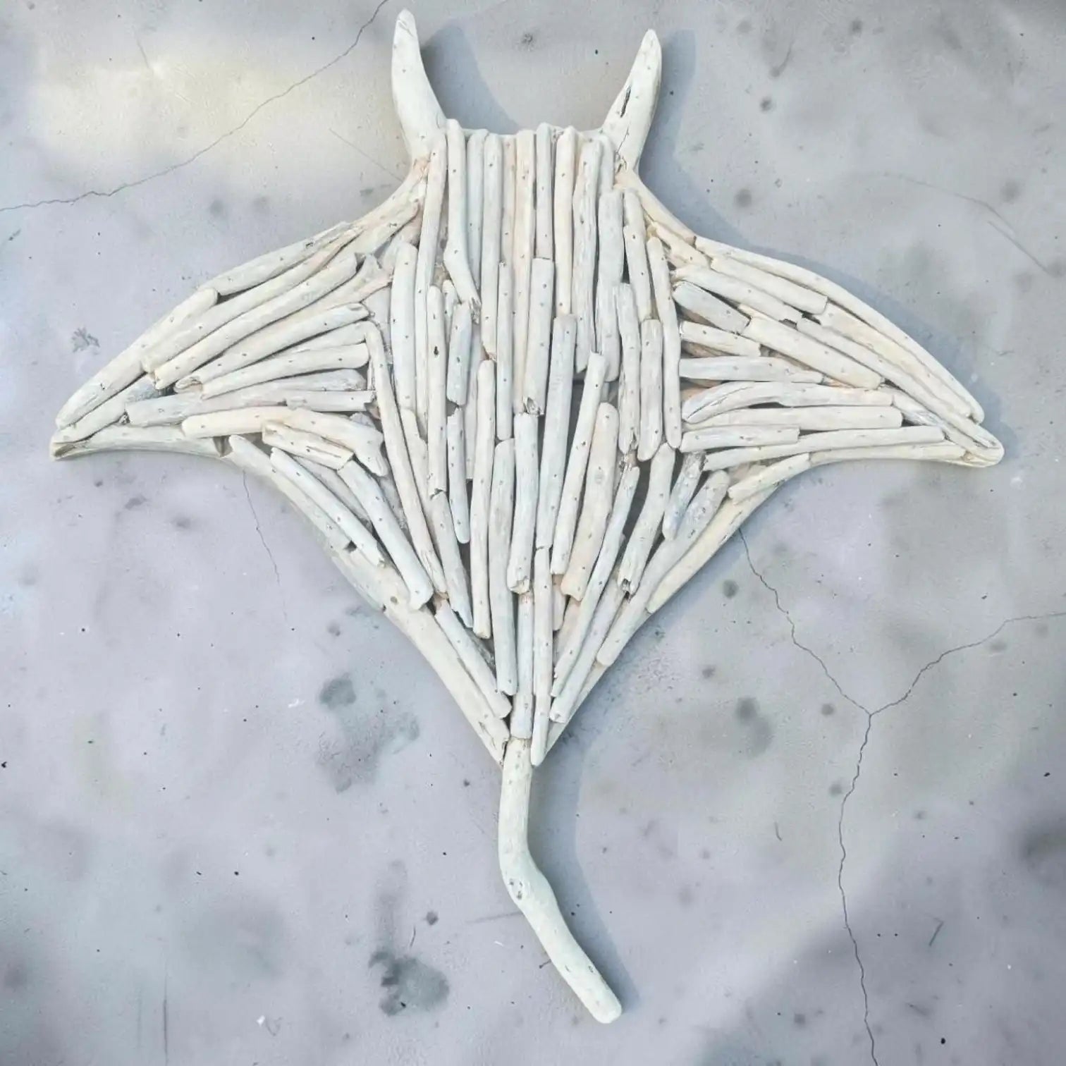 Driftwood Manta Ray Wall Hanging