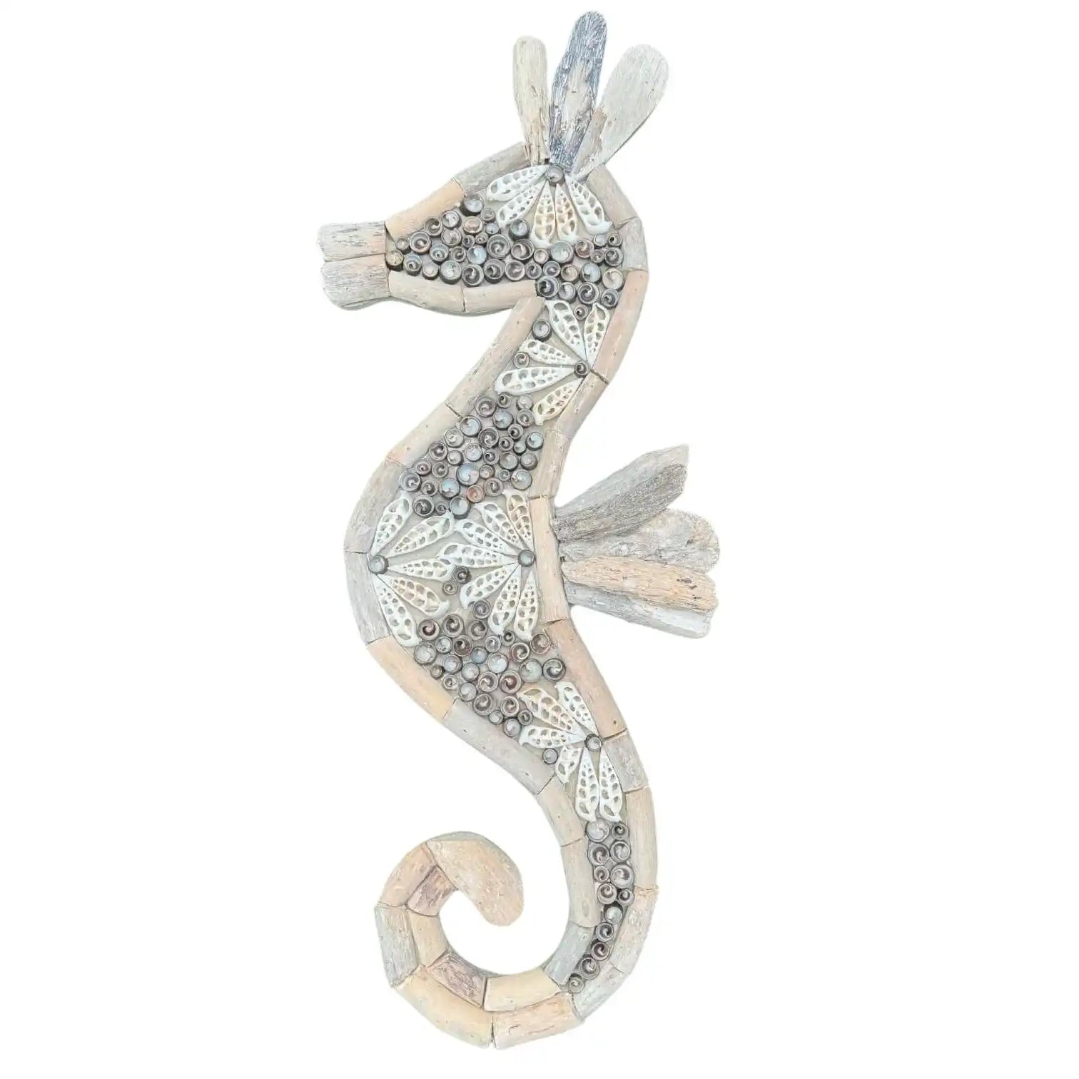 Handcrafted Seahorse Wall Hanging Shell Inlay