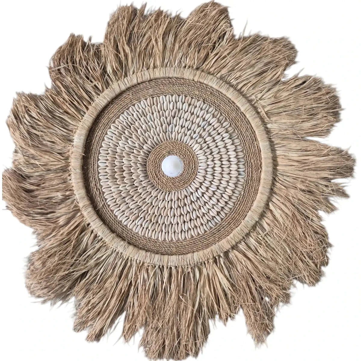Raffia Cowrie Shell Juju Wall Hanging