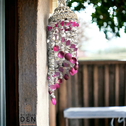 Butterfly Shell Windchime - Pink Home Decor