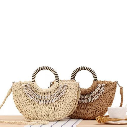 Classic Straw Summer Beach Tote Bag Handbag & Wallet Accessories