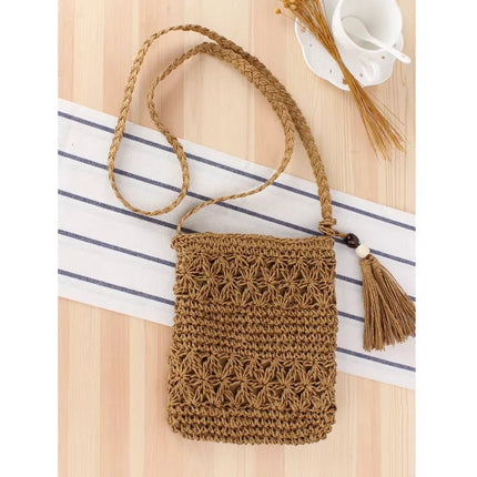 Purse Handbags Straw Crossbody Bucket Weave Straw Bag Handbag & Wallet Accessories