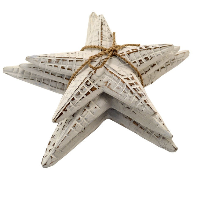 Starfish Set of 3 - White Home Decor