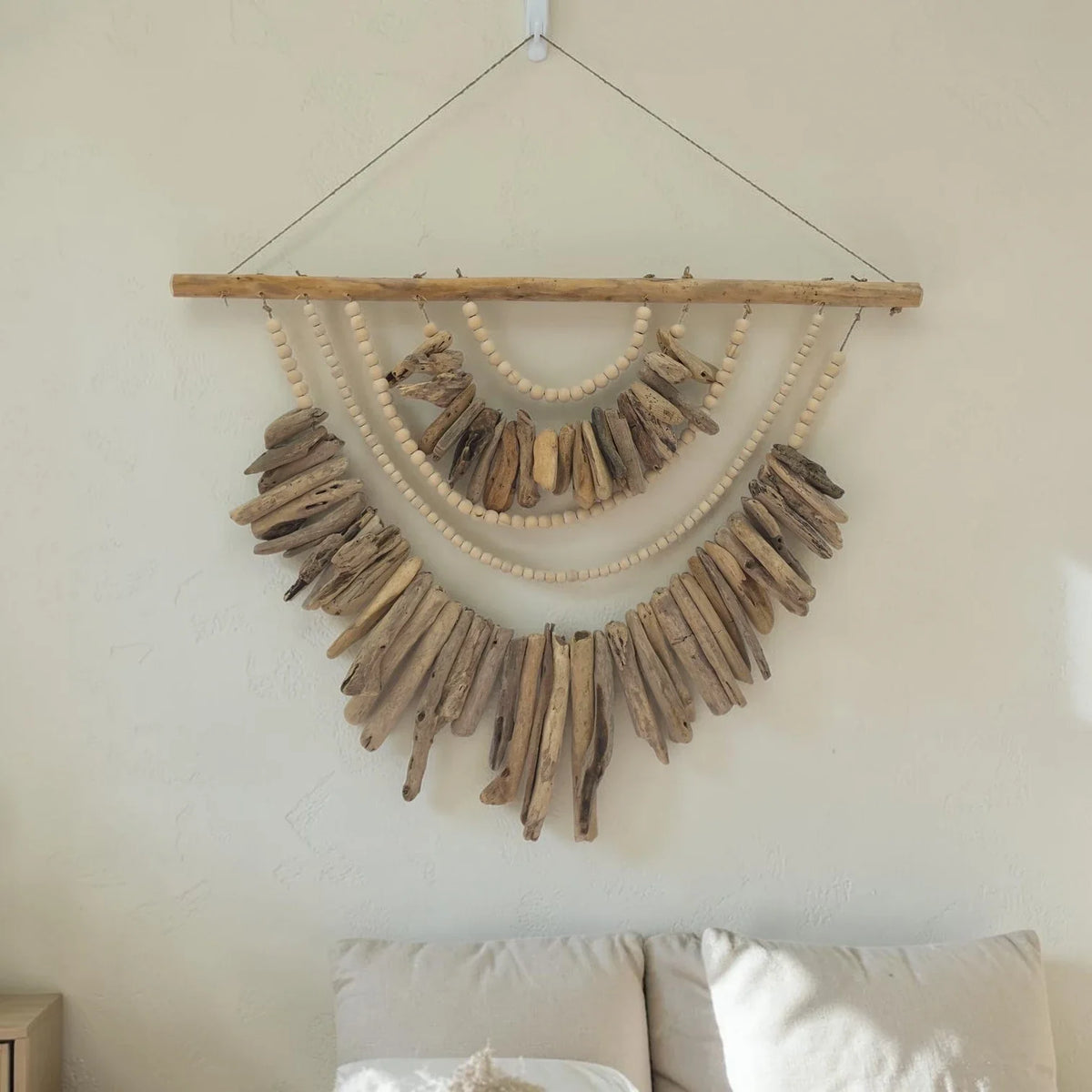 Coastal Tide Driftwood & Beaded Wall Hanging
