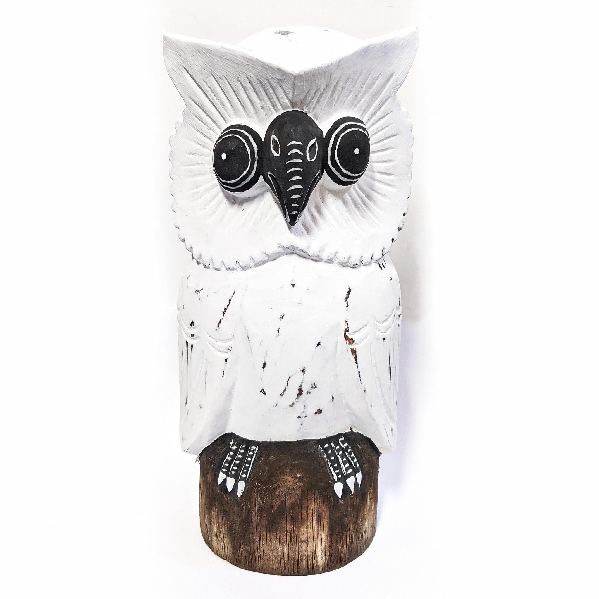 Handcarved Wooden Owl