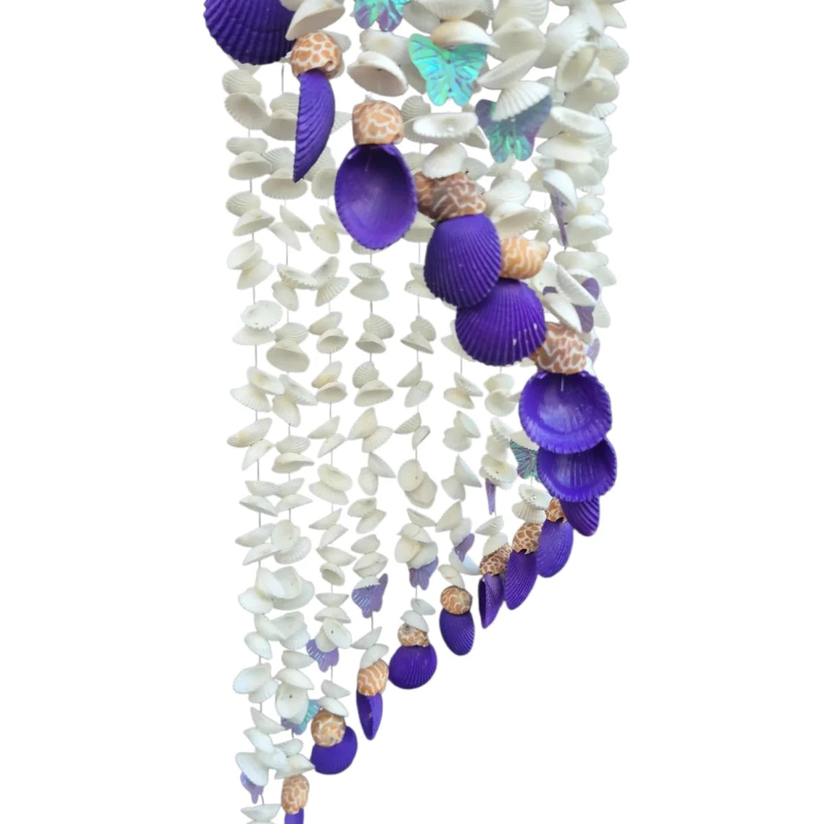 Butterfly Shell Windchime - Purple