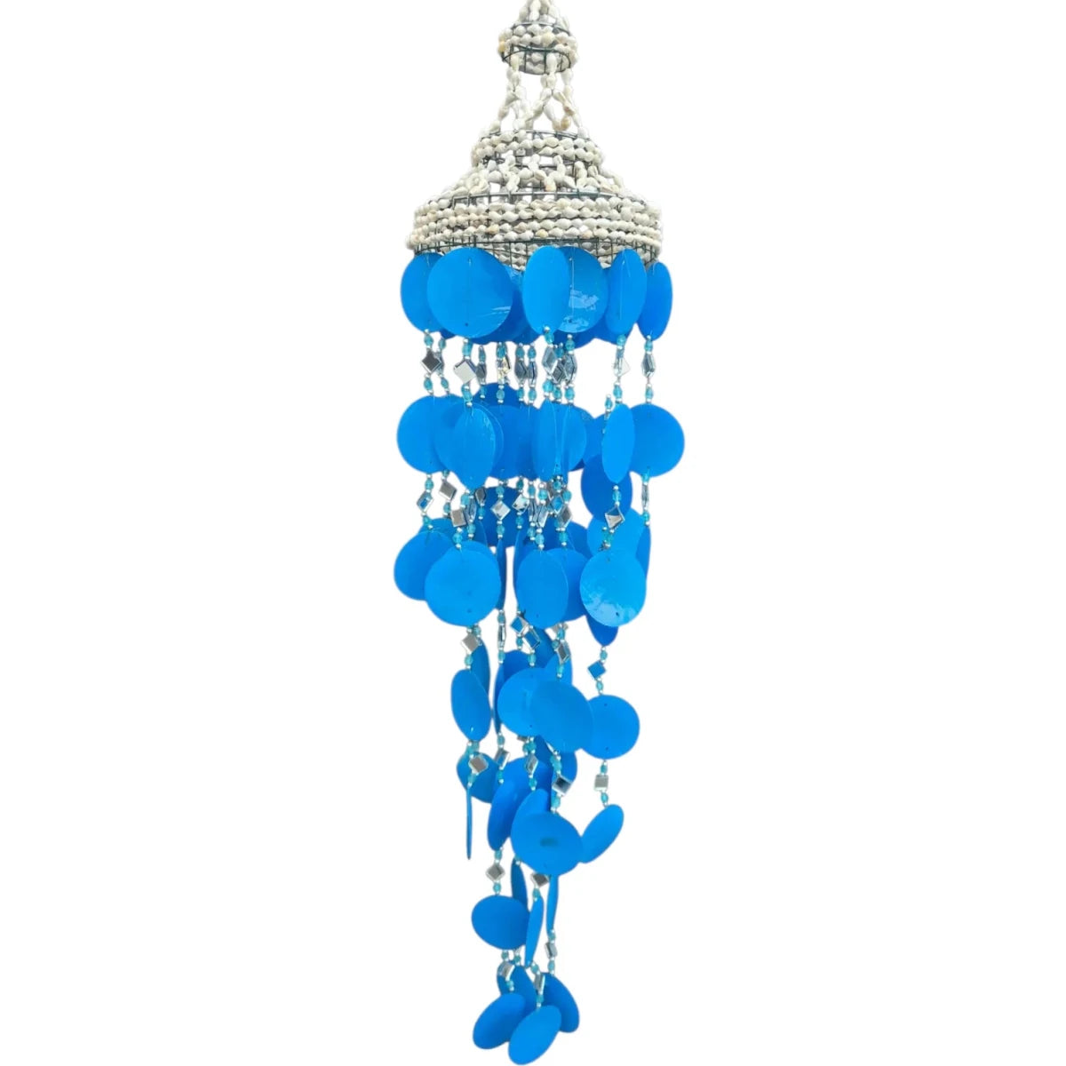 Blue Capiz Shell Windchime