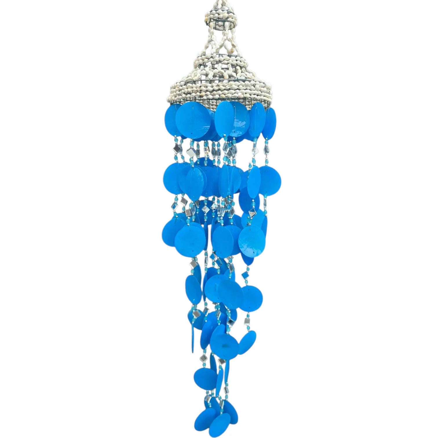 Blue Capiz Shell Windchime