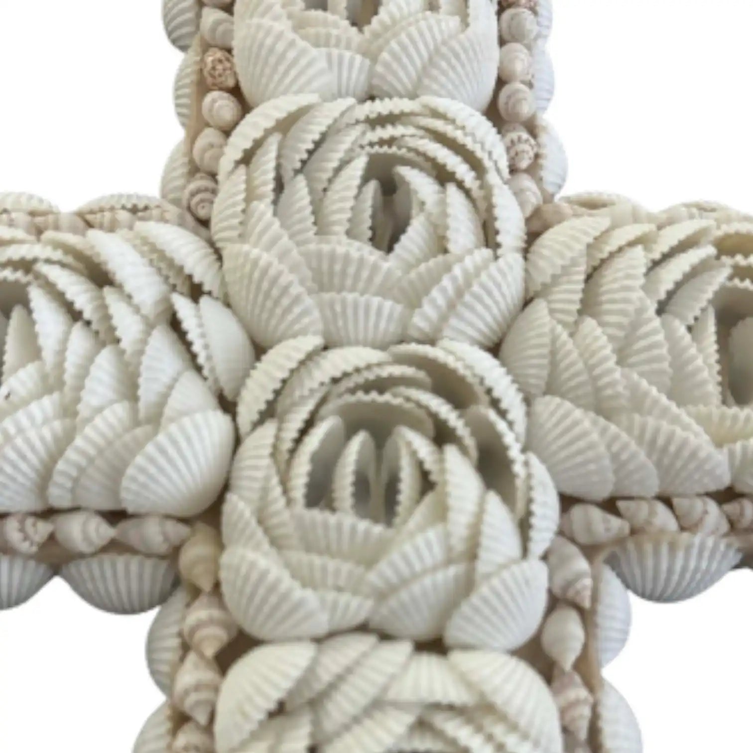 Shell Rose Inlay Cross - Medium