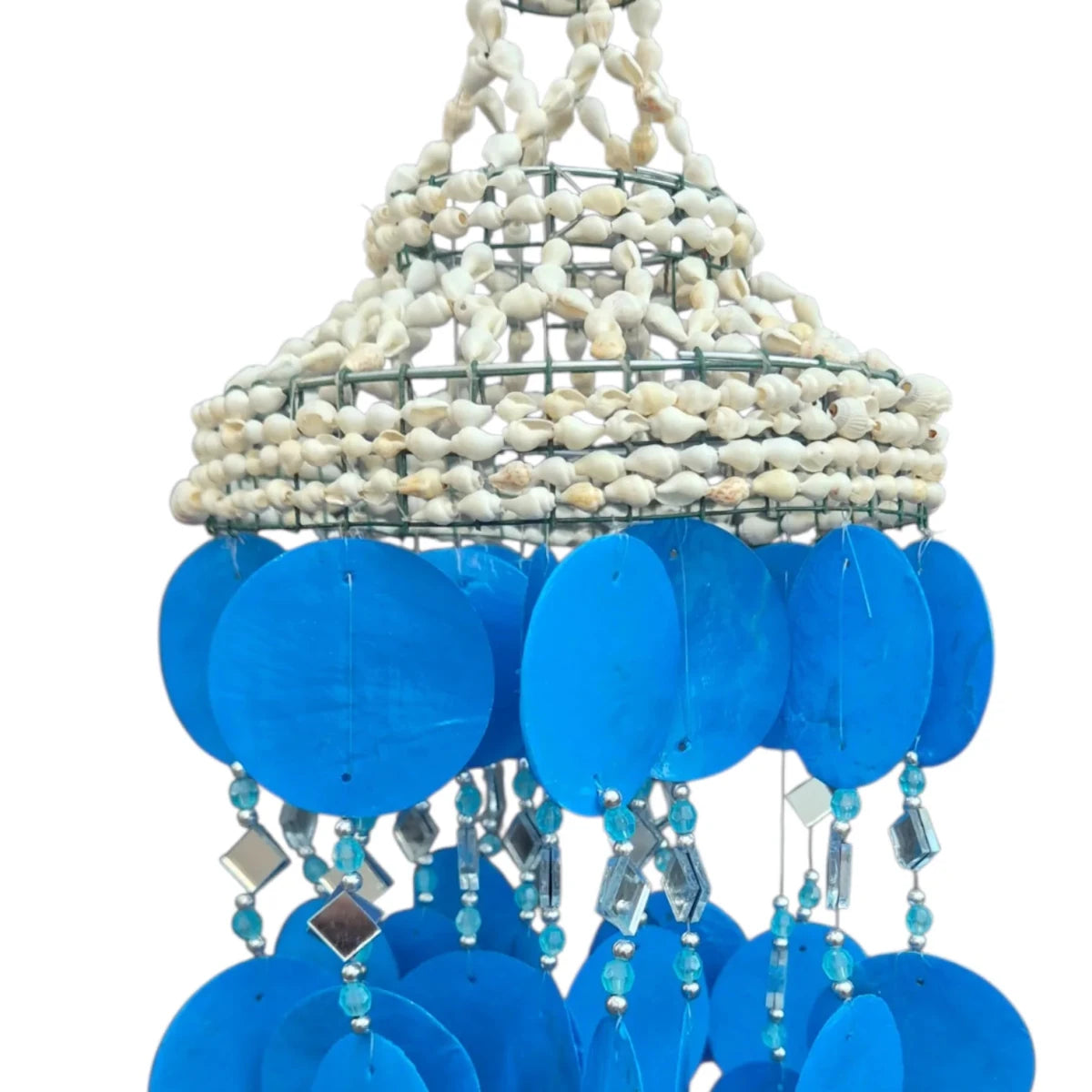 Blue Capiz Shell Windchime