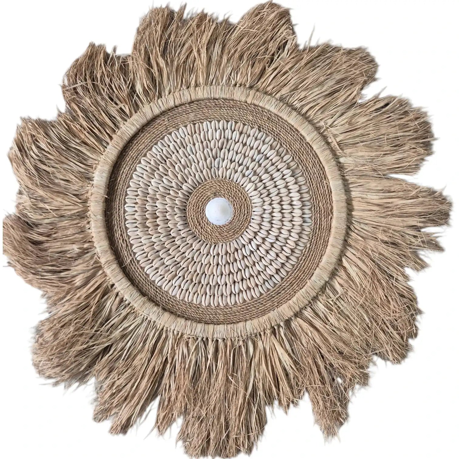Raffia Cowrie Shell Juju Wall Hanging