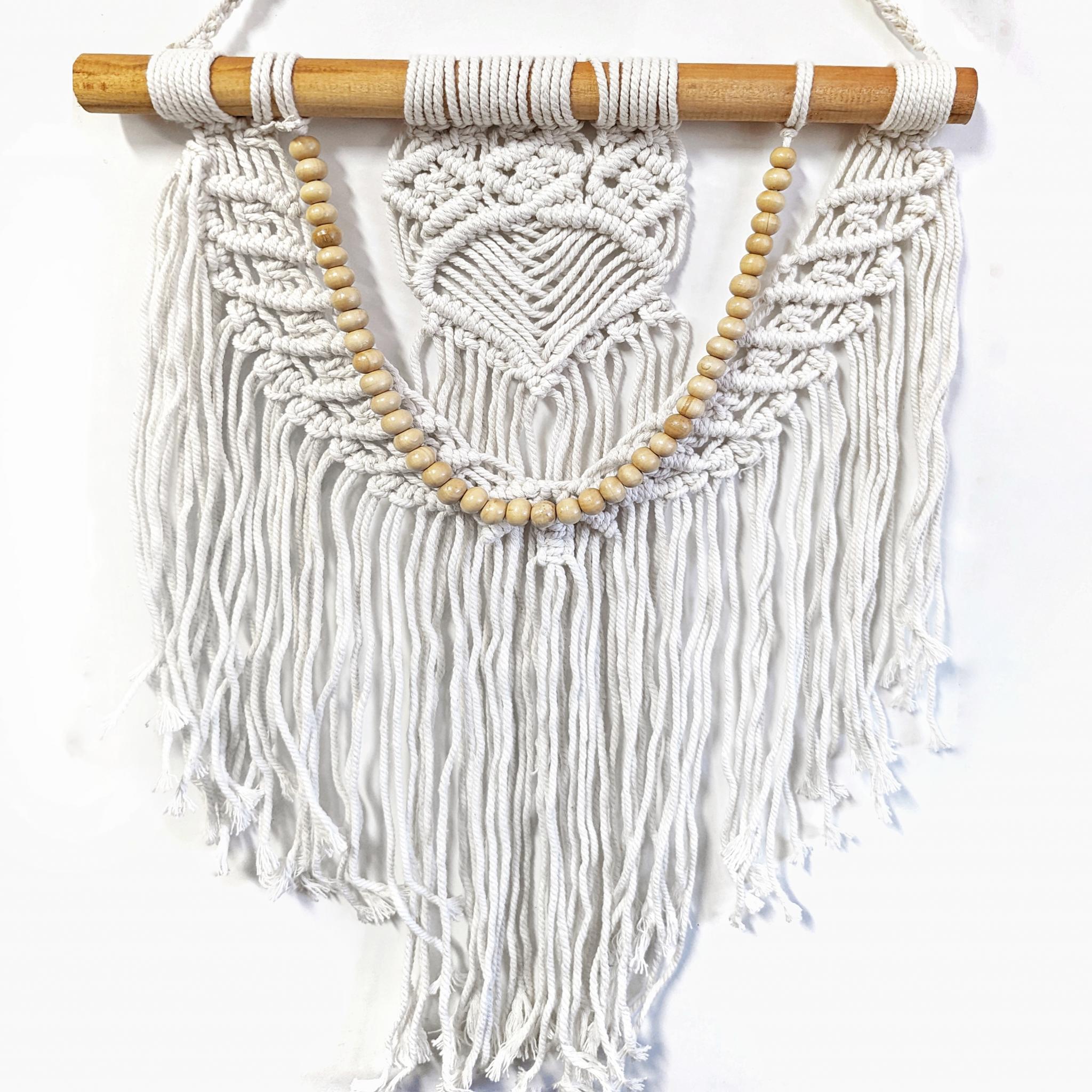 Boho Beaded Macrame Wall Hanging Home Decor