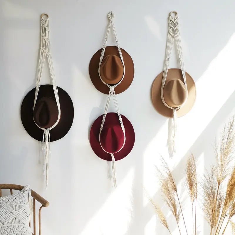 Macrame Hat Hanger Home Decor